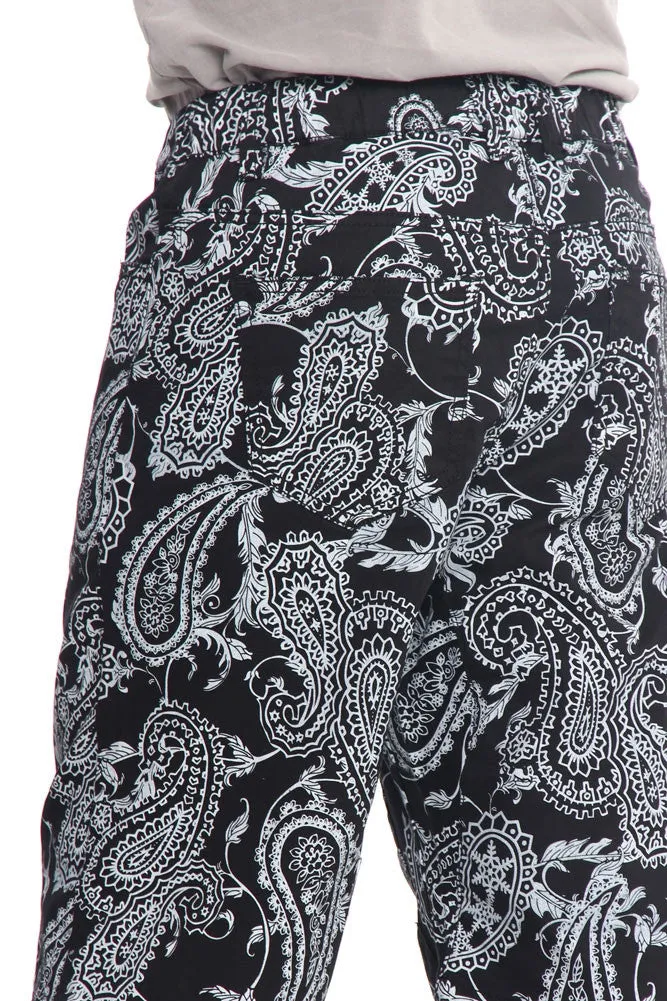 Men's Paisley Twill Dropcrotch Shorts