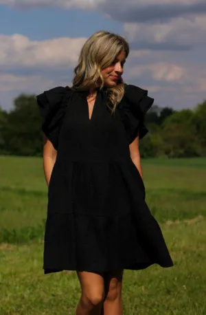 Midnight Ruffle Dress