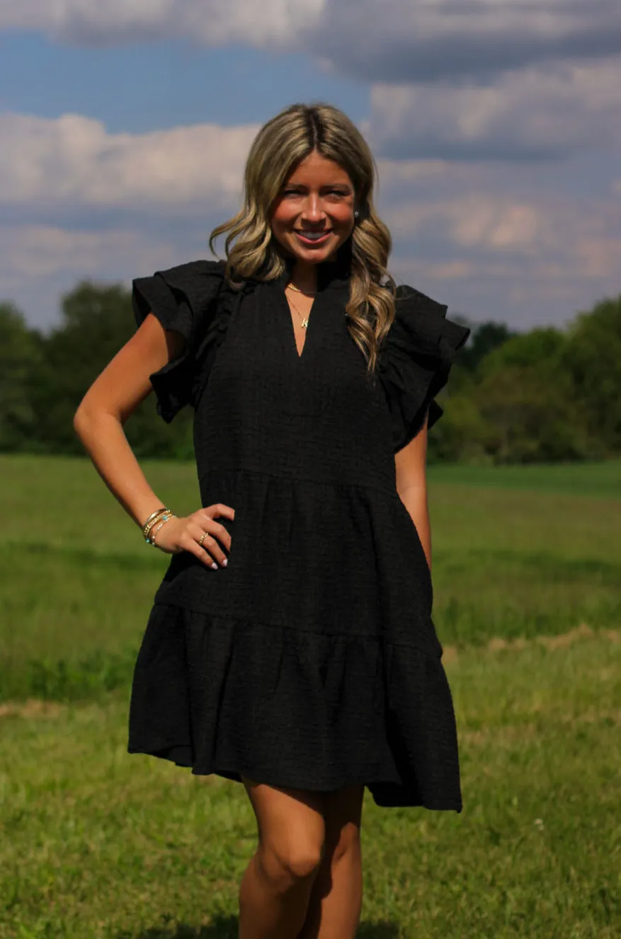 Midnight Ruffle Dress