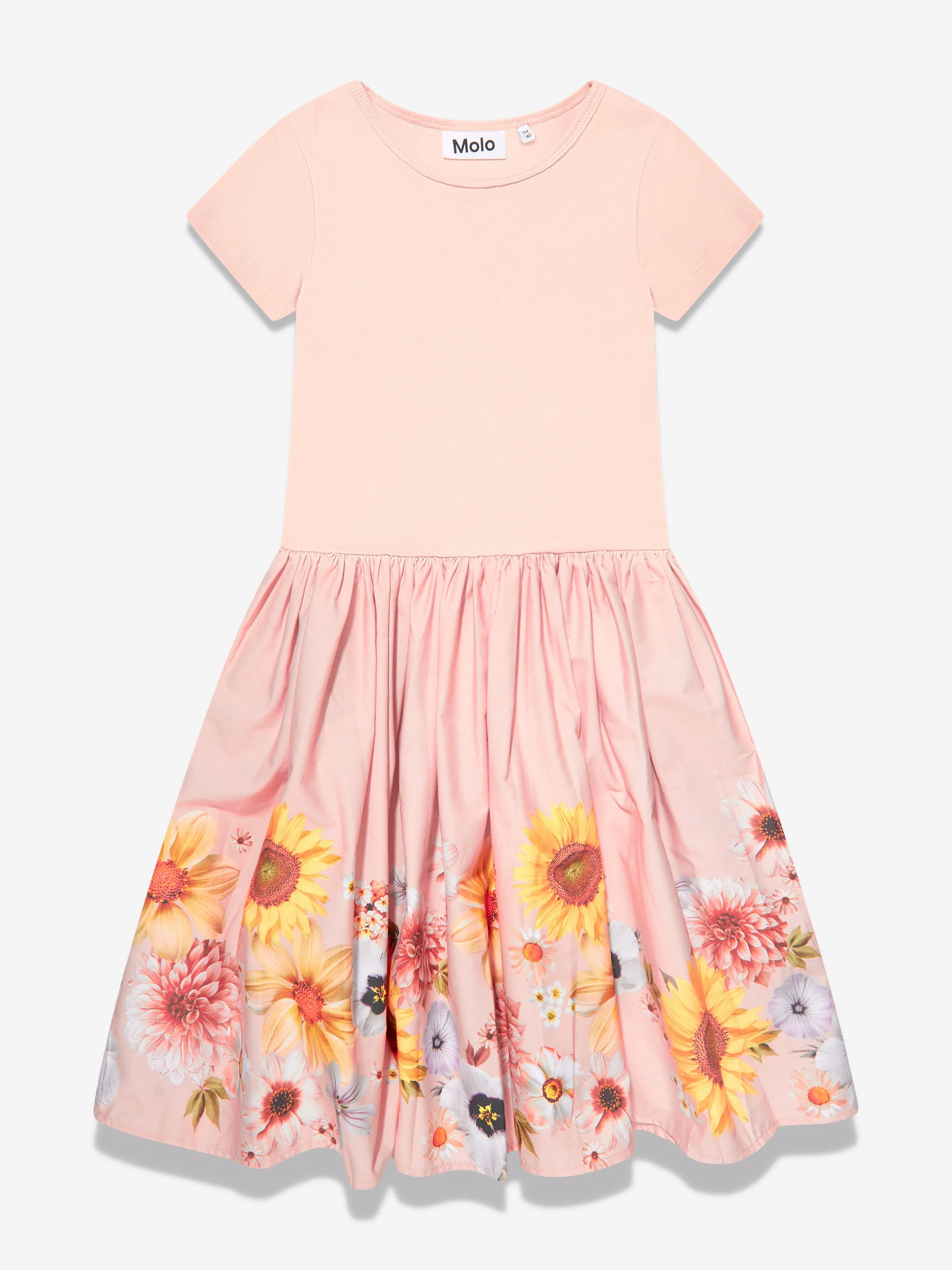 Molo Girls Retro Stripe Dress in Pink