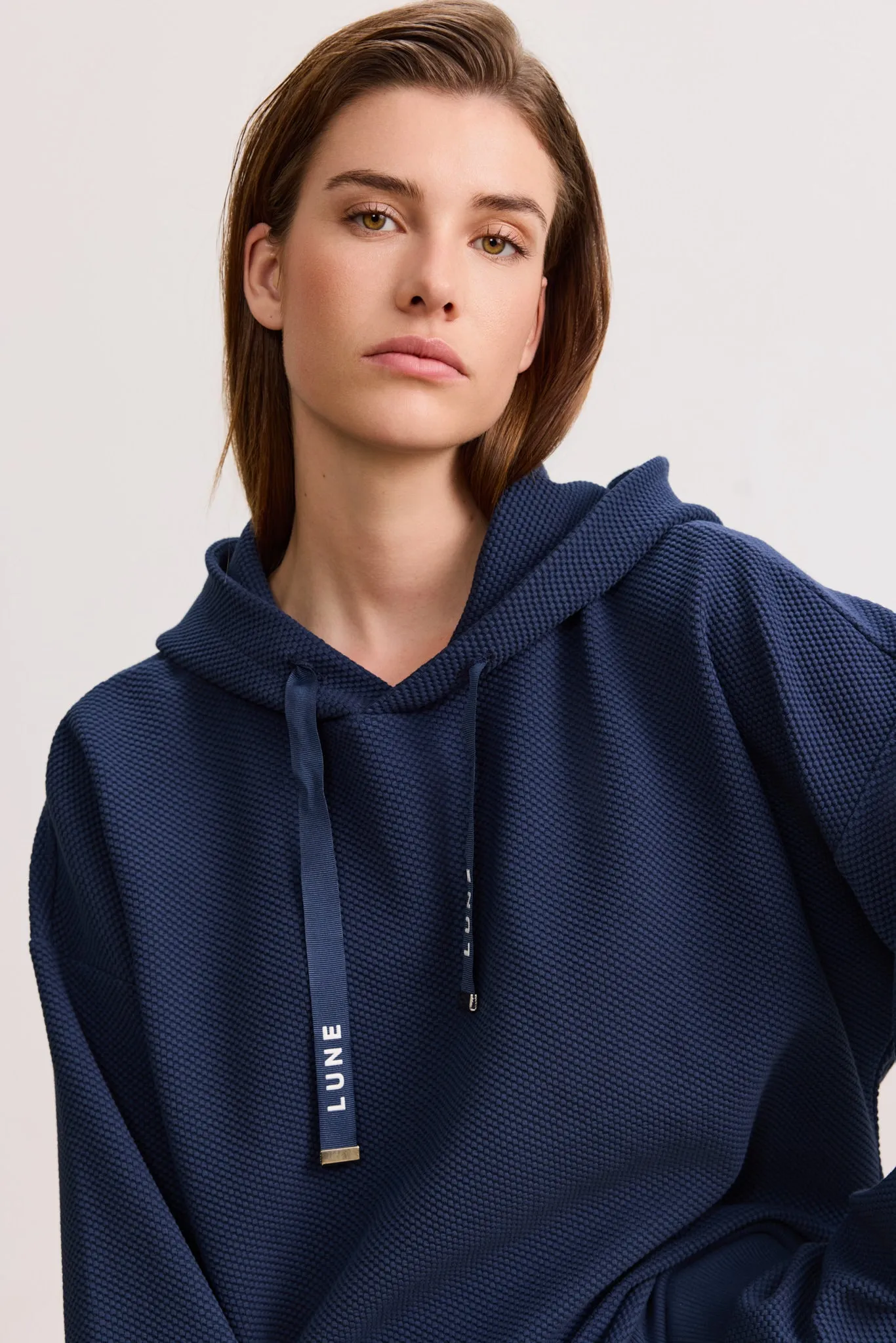 MOON CLASSIC corded hoodie - Night Blue