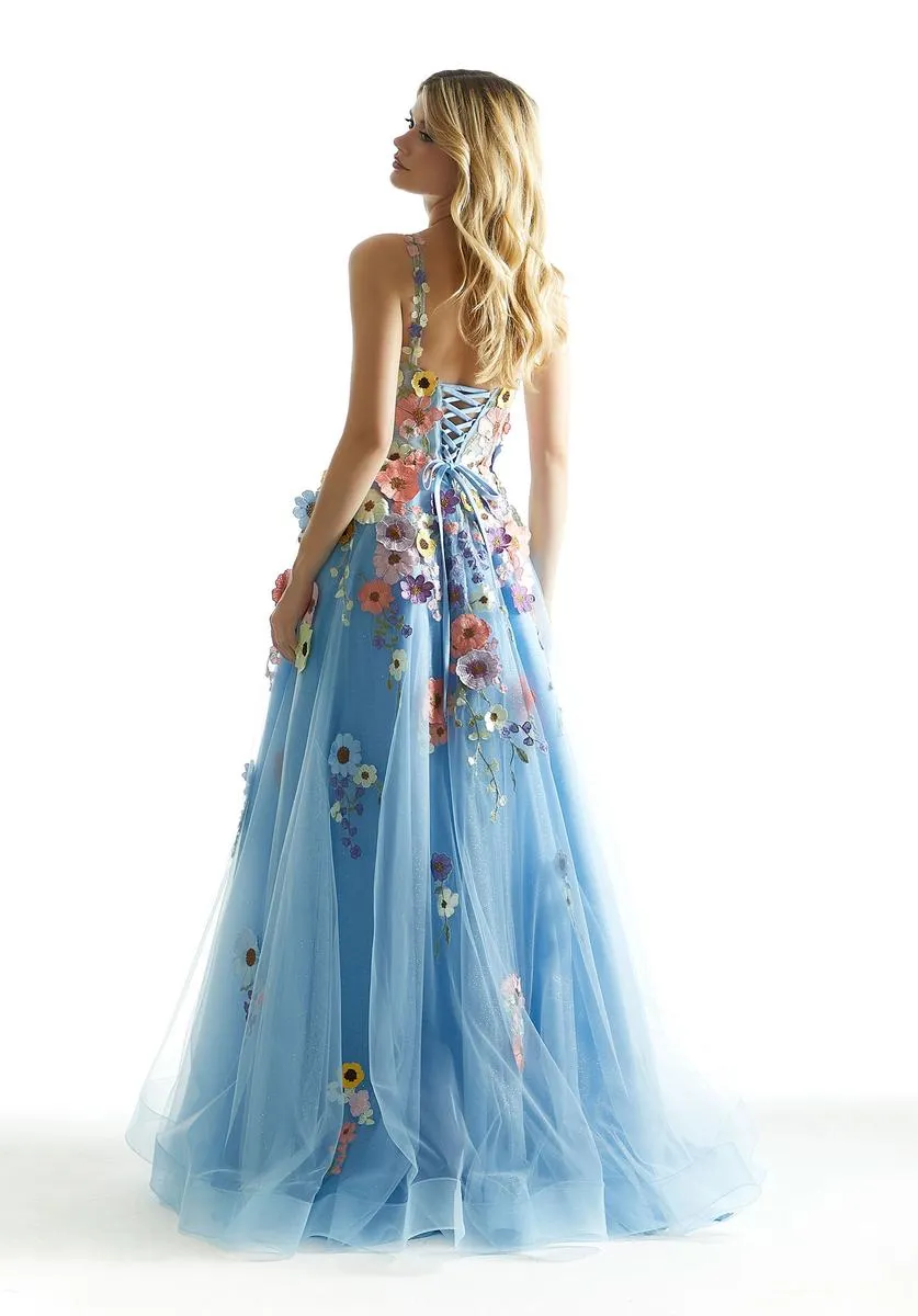 Morilee 3D Floral A-Line Prom Dress 49074