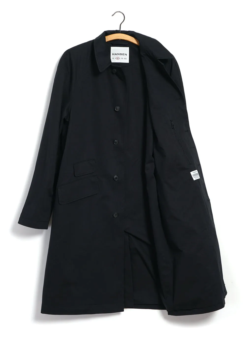 MORTEN | Long Coat | Black Drill