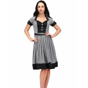 Olivia Black White Retro Dress