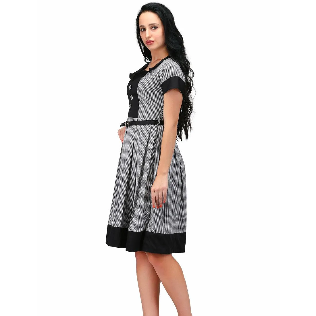 Olivia Black White Retro Dress