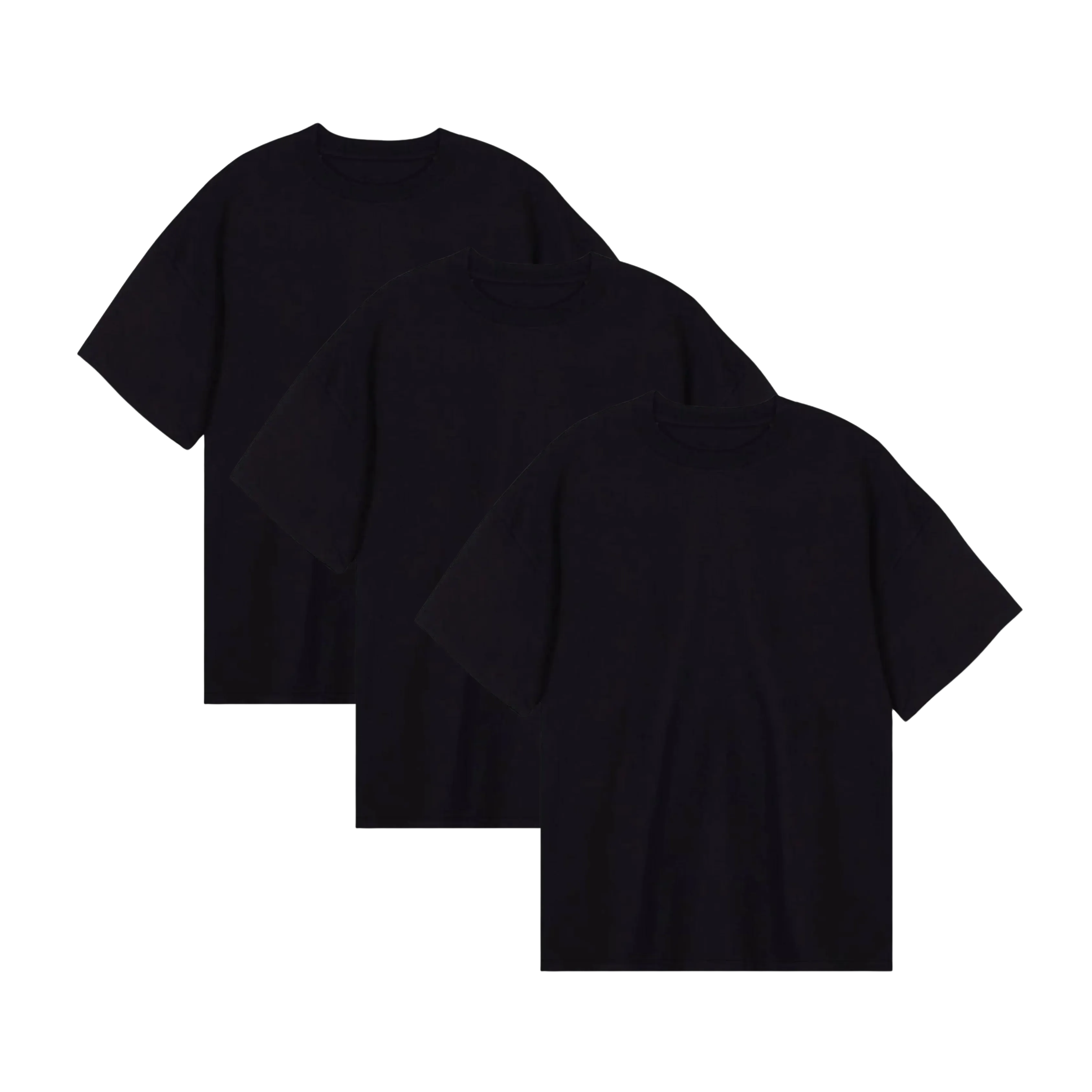 Oversized Tee 3 Pack: Black, Black, Black