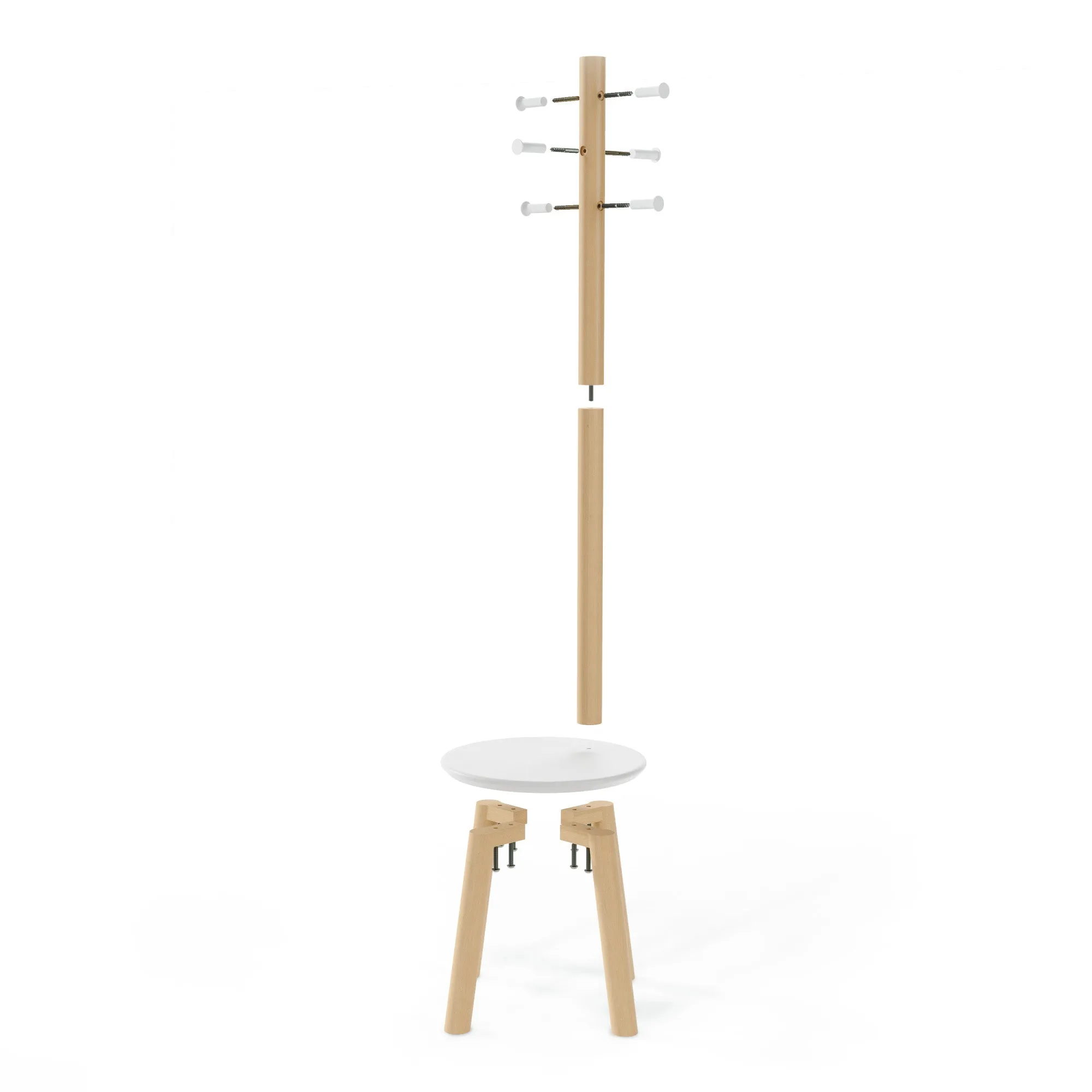 Pillar Stool and Coat Rack