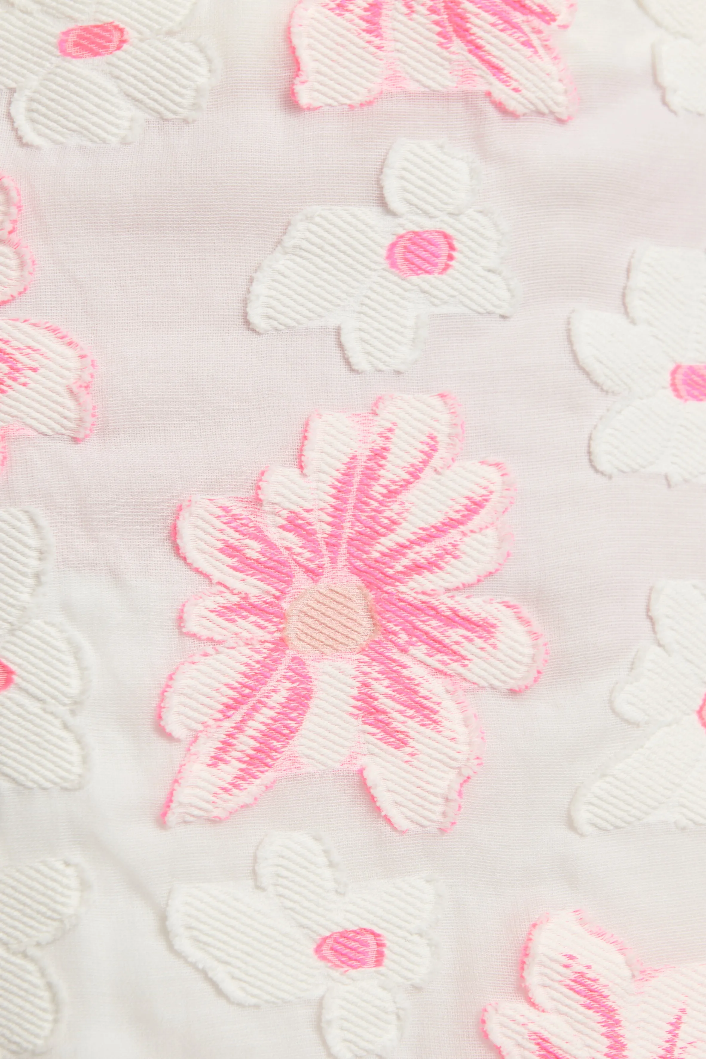 Pink and White Flower Preowned Knee Length Skirt