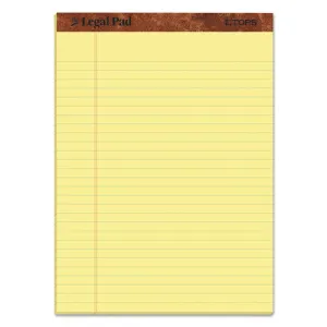 "the Legal Pad" Perforated Pads, Wide-legal Rule, 8.5 X 11, Canary, 50 Sheets, 3-pack