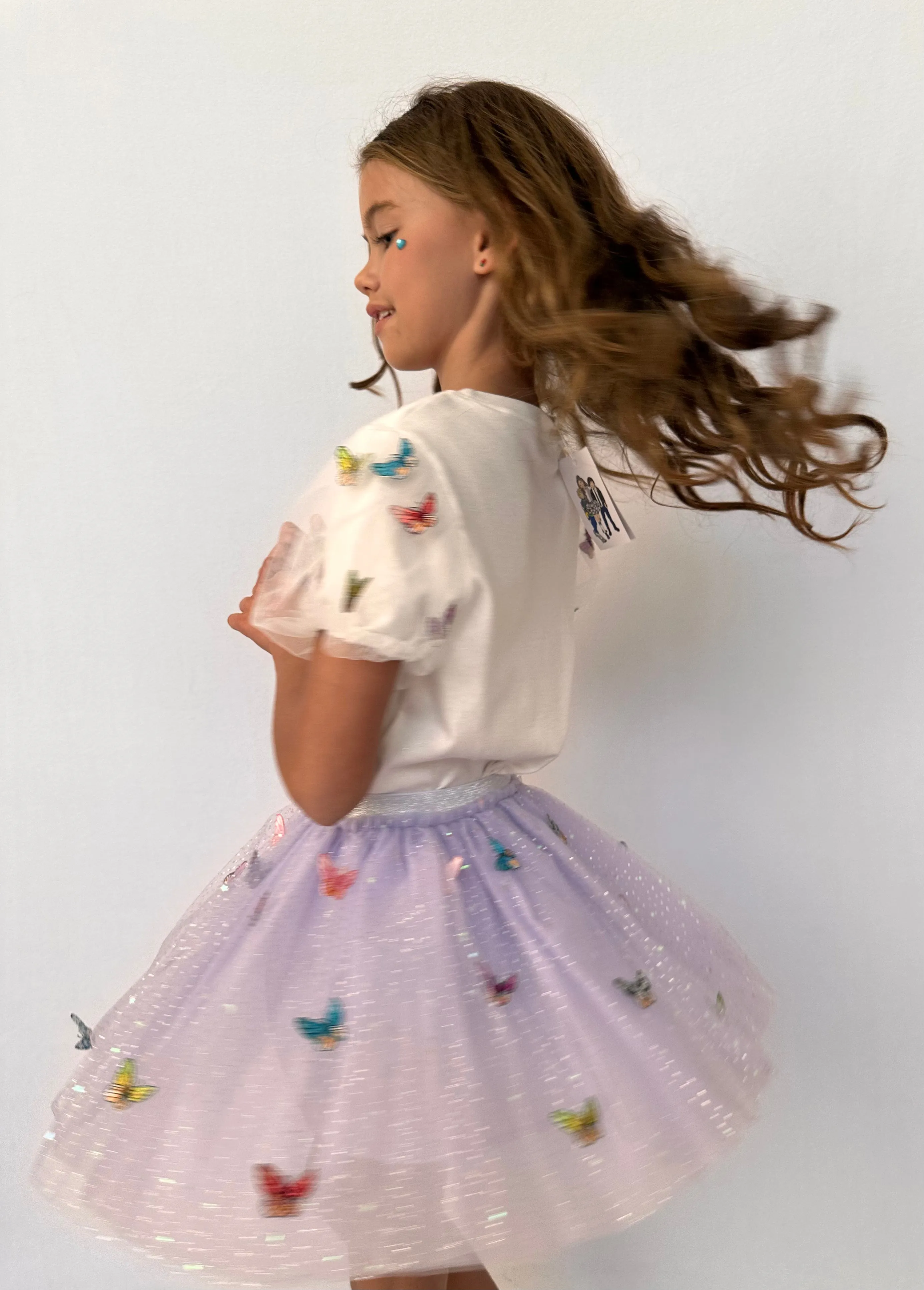 Rainbow Butterflies Tutu Skirt