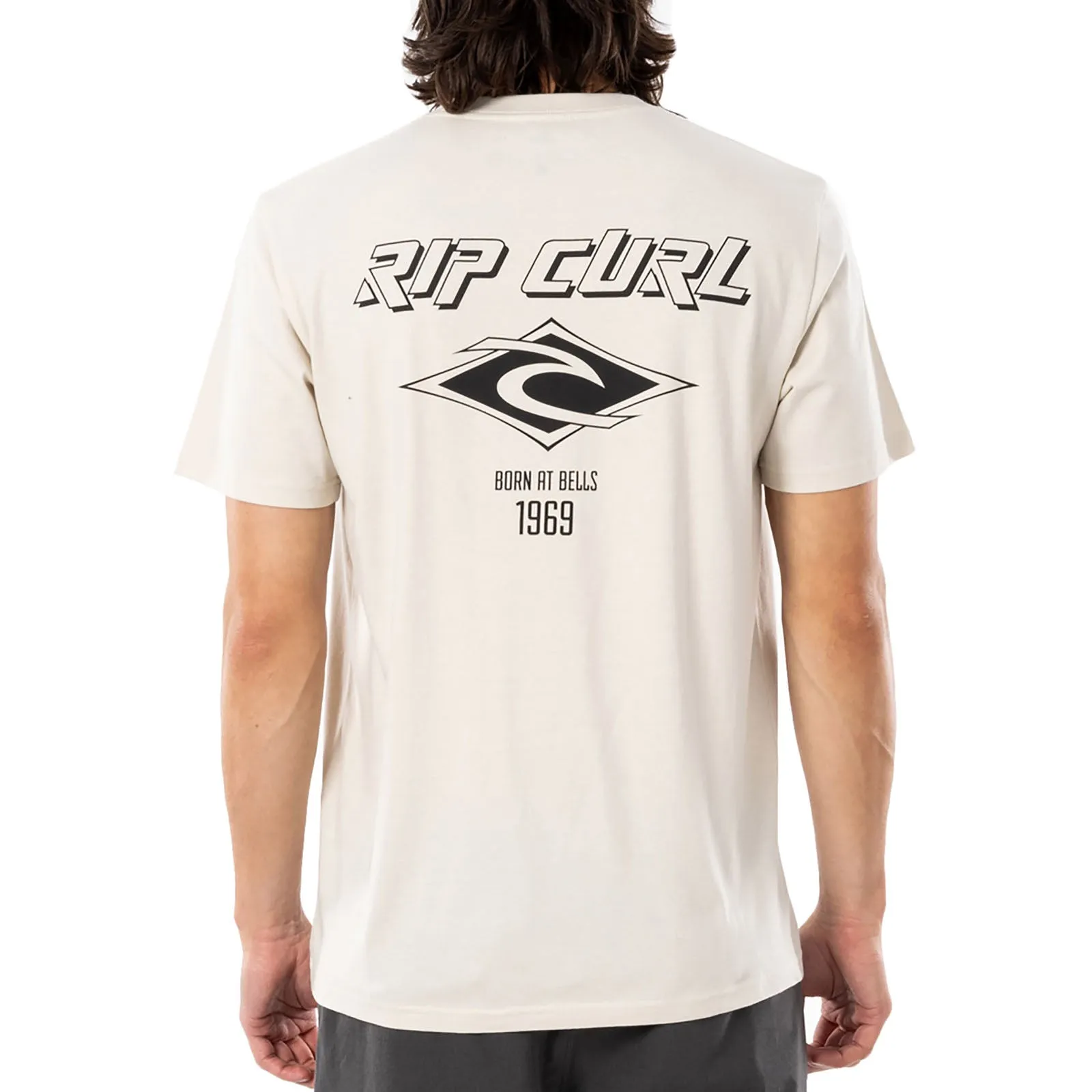 Rip Curl Mens Fade Out Icon Crew Neck Cotton T-Shirt