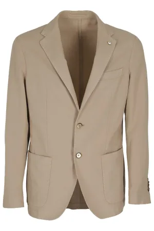 Sand Cotton Stretch Unconstructed Jacket - LBM 1911