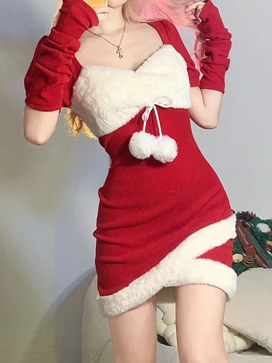 Sexy Mrs. Claus Dress - Elegant & Versatile Costume for Holidays & Parties