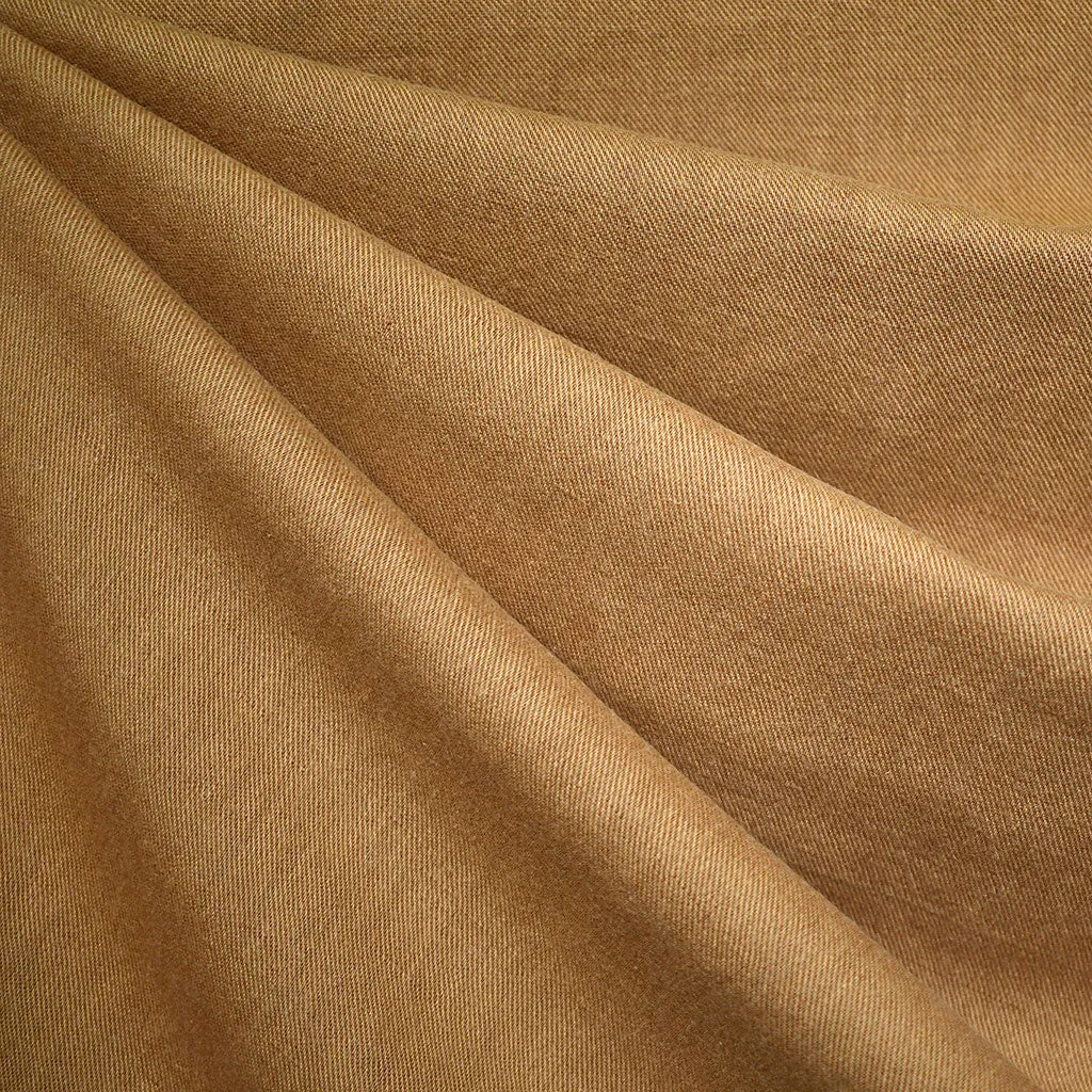 Soft Washed Linen Cotton Twill Solid Cinnamon