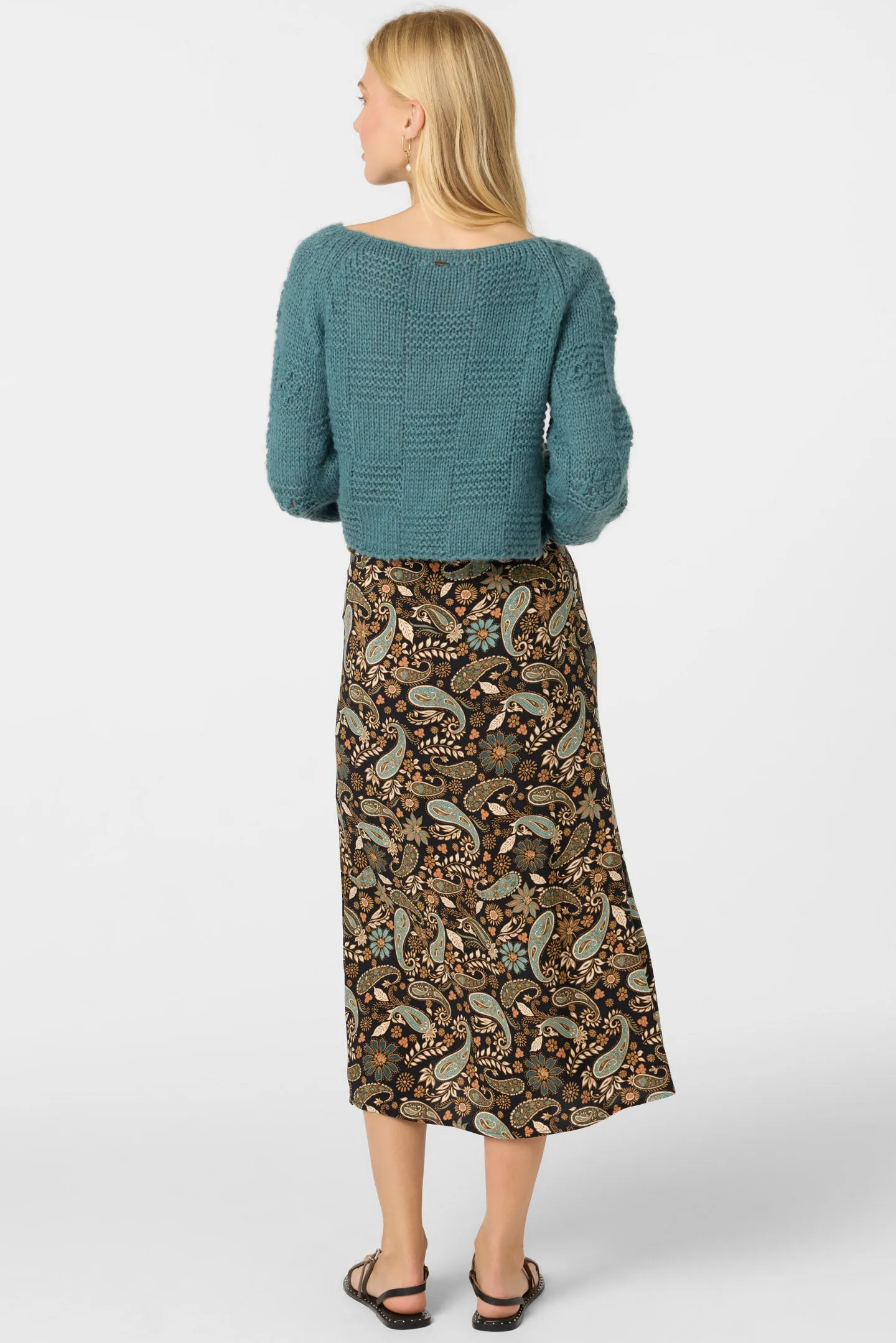 SUNNI ROSALIA PAISLEY MIDI SKIRT