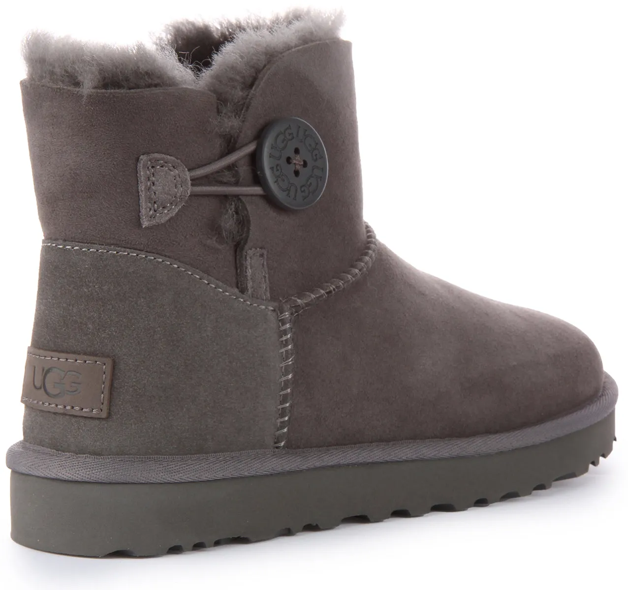 Ugg Australia Mini Bailey Button II In Grey For Women