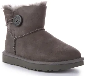 Ugg Australia Mini Bailey Button II In Grey For Women