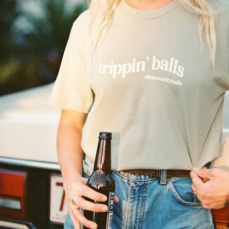 Unisex Trippin' Balls Tee - Eucalypt Green