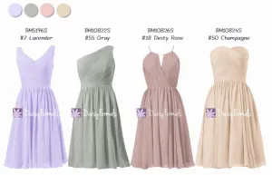 Versatile Silhouette Mismatched Party Dresses - Tonal Spectrum (MM79)