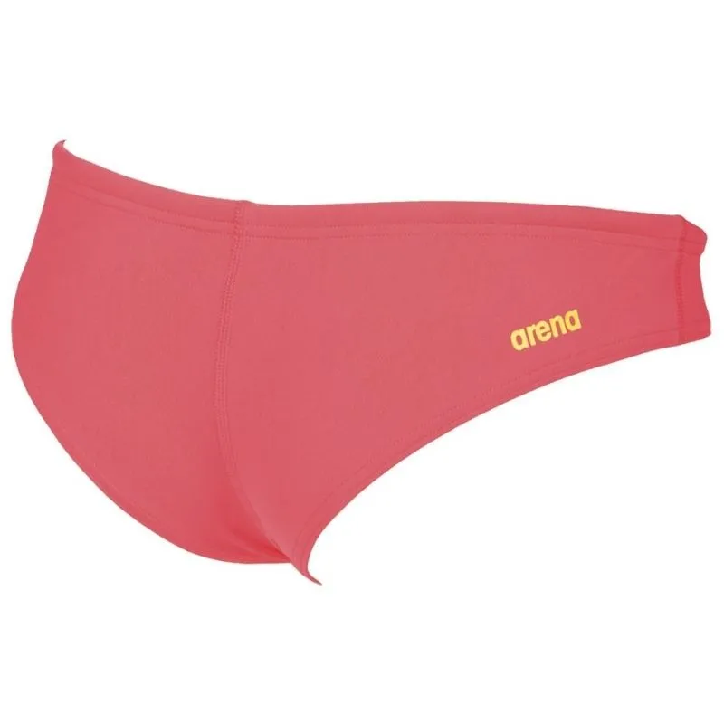 WOMEN'S UNIQUE BRIEF BIKINI BOTTOM - FLUO RED/YELLOW STAR