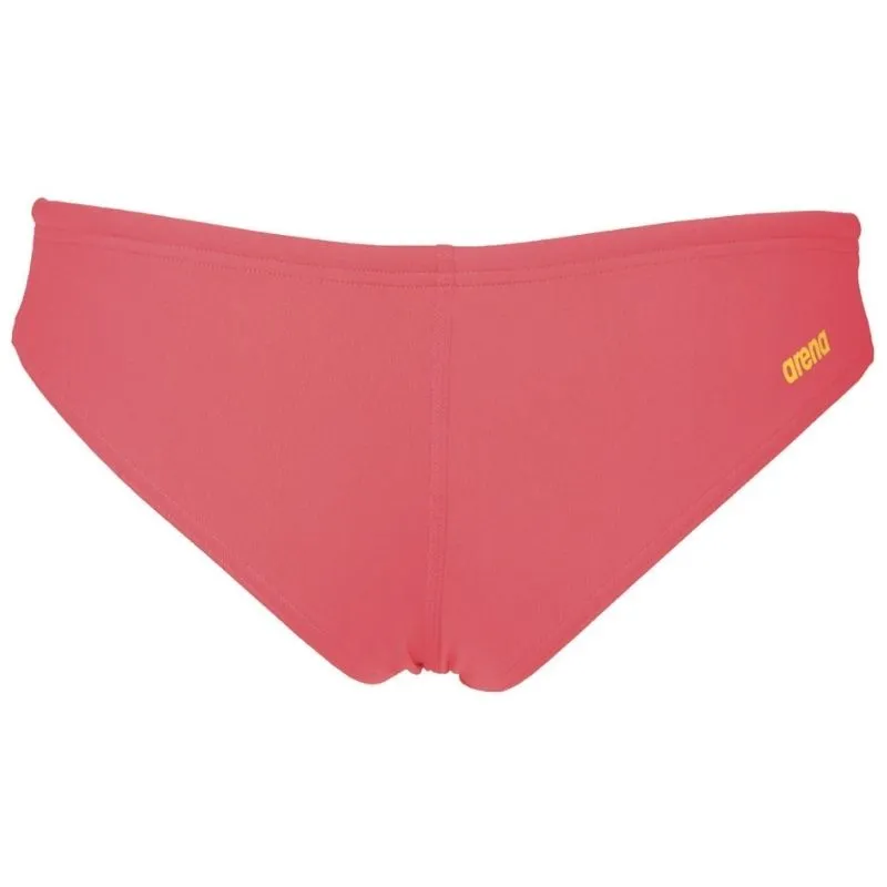 WOMEN'S UNIQUE BRIEF BIKINI BOTTOM - FLUO RED/YELLOW STAR