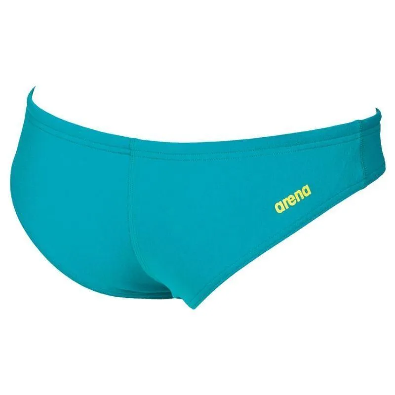 WOMEN'S UNIQUE BRIEF BIKINI BOTTOM - PERSIAN GREEN/YELLOW STAR